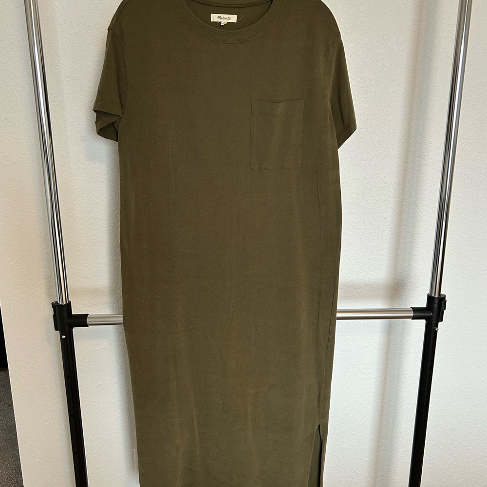 Madewell Olive Green T-Shirt Dress